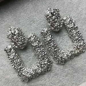 Silver Chunky Earrings